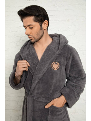 Купить Теплый халат мужской с капюшоном COCOON E14-549 в Украина в Lingerie.ua - Одяг для дому та відпочинку, Фото 8