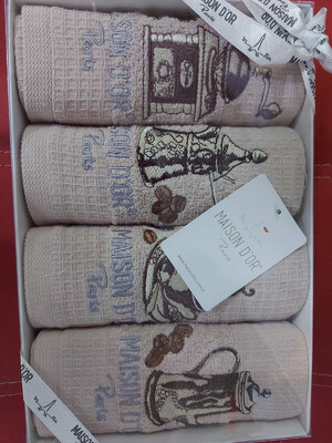 Купить НАБОР КУХОННЫХ ВАФЕЛЬНЫХ ПОЛОТЕНЕЦ MAISON D`OR Coffee D`or в Украина в Lingerie.ua - Одяг для дому та відпочинку, Фото 2