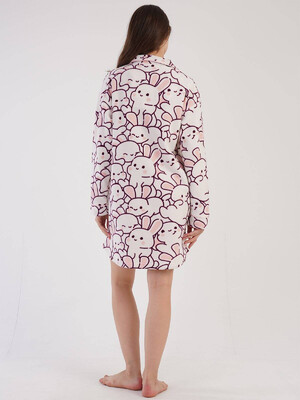 Купить Флисовый халат короткий на пуговицах VIENETTA 3052130274 в Украина в Lingerie.ua - Одяг для дому та відпочинку, Фото 3