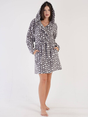 Купить Теплый флисовый халат в горошек VIENETTA 3031770158 в Украина в Lingerie.ua - Одяг для дому та відпочинку, Фото 2