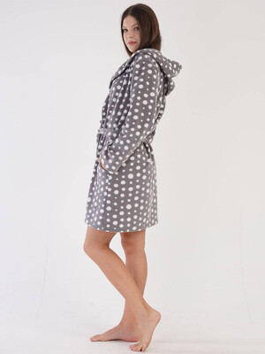 Купить Теплый флисовый халат в горошек VIENETTA 3031770158 в Украина в Lingerie.ua - Одяг для дому та відпочинку, Фото 3