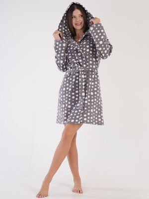 Купить Теплый флисовый халат в горошек VIENETTA 3031770158 в Украина в Lingerie.ua - Одяг для дому та відпочинку, Фото 5