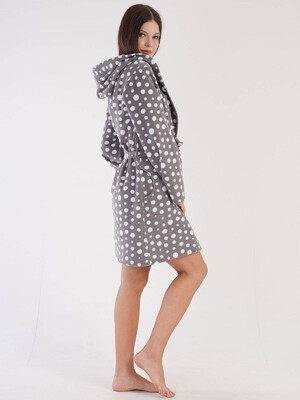 Купить Теплый флисовый халат в горошек VIENETTA 3031770158 в Украина в Lingerie.ua - Одяг для дому та відпочинку, Фото 6