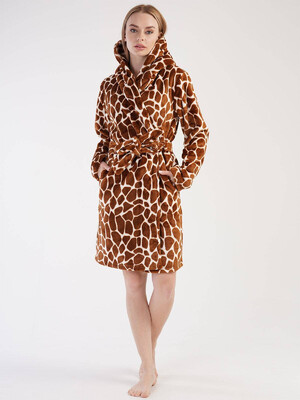 Купить Плюшевый теплый халат с капюшоном VIENETTA 3030720417 в Украина в Lingerie.ua - Одяг для дому та відпочинку, Фото 3