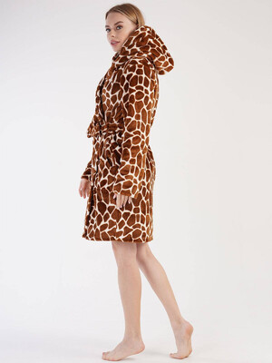 Купить Плюшевый теплый халат с капюшоном VIENETTA 3030720417 в Украина в Lingerie.ua - Одяг для дому та відпочинку, Фото 4