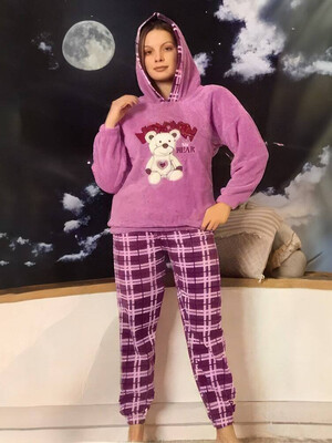 Купить Теплий домашній костюм із капюшоном LINDROS 16048 в Украина