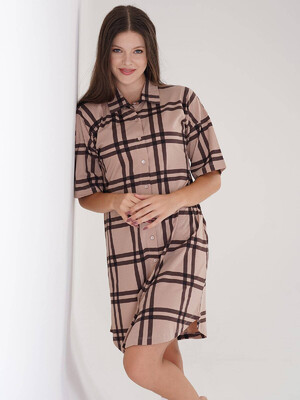 Купить Бавовняний жіночий халат на ґудзиках VIENETTA 3040985372 в Украина в Lingerie.ua - Одяг для дому та відпочинку, Фото 2