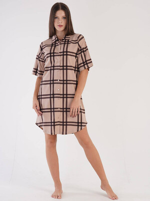 Купить Бавовняний жіночий халат на ґудзиках VIENETTA 3040985372 в Украина в Lingerie.ua - Одяг для дому та відпочинку, Фото 3