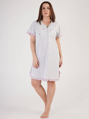 Купить Хлопковая ночная сорочка с рюшиками VIENETTA 3020020000 в Украина в Lingerie.ua - Одяг для дому та відпочинку, Фото 1