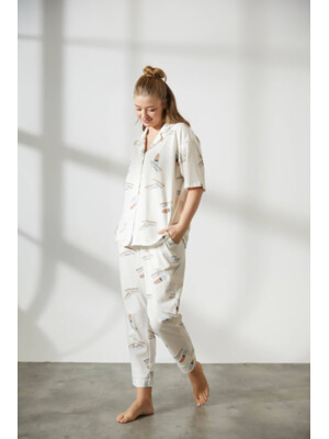 Купить Хлопковая пижама на пуговицах с коротким рукавом HAYS 36145 в Украина в Lingerie.ua - Одяг для дому та відпочинку, Фото 1