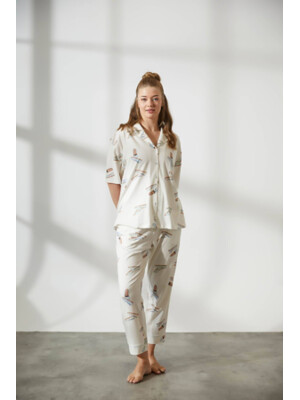 Купить Хлопковая пижама на пуговицах с коротким рукавом HAYS 36145 в Украина в Lingerie.ua - Одяг для дому та відпочинку, Фото 16