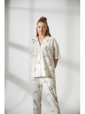 Купить Хлопковая пижама на пуговицах с коротким рукавом HAYS 36145 в Украина в Lingerie.ua - Одяг для дому та відпочинку, Фото 18