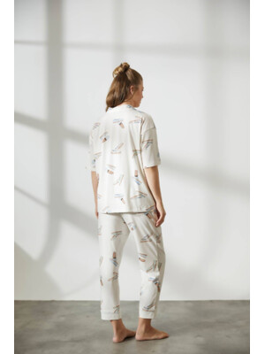 Купить Хлопковая пижама на пуговицах с коротким рукавом HAYS 36145 в Украина в Lingerie.ua - Одяг для дому та відпочинку, Фото 21