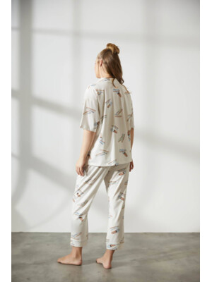 Купить Хлопковая пижама на пуговицах с коротким рукавом HAYS 36145 в Украина в Lingerie.ua - Одяг для дому та відпочинку, Фото 13