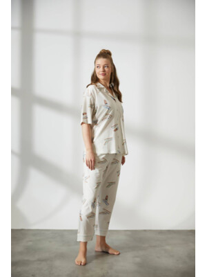 Купить Хлопковая пижама на пуговицах с коротким рукавом HAYS 36145 в Украина в Lingerie.ua - Одяг для дому та відпочинку, Фото 4