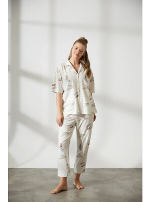 Купить Хлопковая пижама на пуговицах с коротким рукавом HAYS 36145 в Украина в Lingerie.ua - Одяг для дому та відпочинку, Фото 11