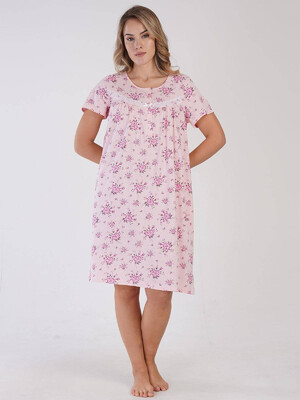 Купить Бавовняна нічна сорочка з коротким рукавом VIENETTA 1616790647 в Украина в Lingerie.ua - Одяг для дому та відпочинку, Фото 2