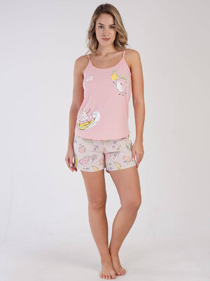 Купить Хлопковый комплект из майки и шорт VIENETTA 3100538026 в Украина в Lingerie.ua - Одяг для дому та відпочинку, Видео