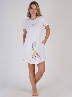 Купить Хлопковая туника с коротким рукавом VIENETTA 3100120000 в Украина в Lingerie.ua - Одяг для дому та відпочинку, Фото 10