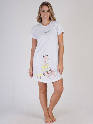 Купить Хлопковая туника с коротким рукавом VIENETTA 3100120000 в Украина в Lingerie.ua - Одяг для дому та відпочинку, Фото 6