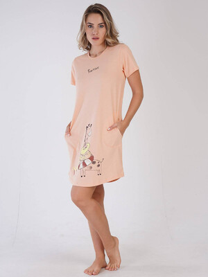 Купить Хлопковая туника с коротким рукавом VIENETTA 3100120000 в Украина в Lingerie.ua - Одяг для дому та відпочинку, Фото 4