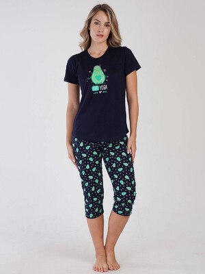 Купить Хлопковый комплект с капри VIENETTA 3100458873 в Украина в Lingerie.ua - Одяг для дому та відпочинку, Видео