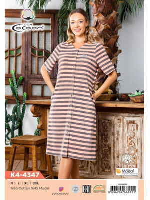 Купить Халат махровый на гудзиках COCOON K4-4347 в Украина в Lingerie.ua - Одяг для дому та відпочинку, Фото 4