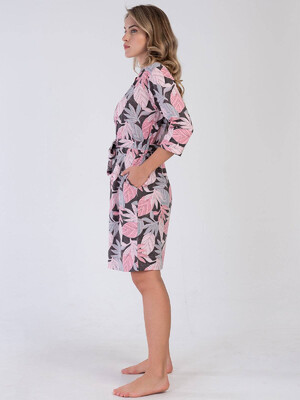 Купить Хлопковый халат на запах с карманами VIENETTA 3100314027 в Украина в Lingerie.ua - Одяг для дому та відпочинку, Фото 4