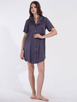 Купить Шелковый короткий халат на пуговицах VIENETTA 1612055330 в Украина в Lingerie.ua - Одяг для дому та відпочинку, Фото 1