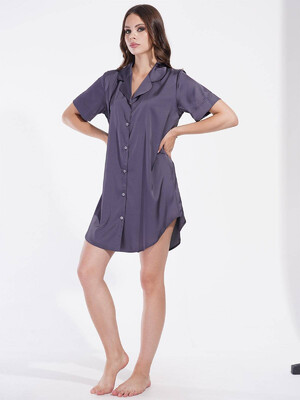 Купить Шелковый короткий халат на пуговицах VIENETTA 1612055330 в Украина в Lingerie.ua - Одяг для дому та відпочинку, Фото 2