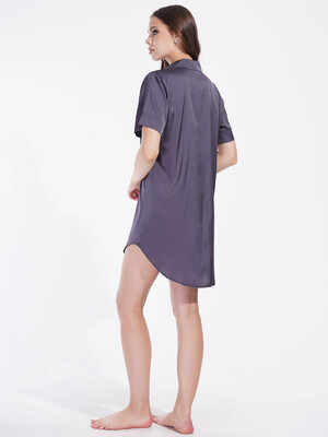 Купить Шелковый короткий халат на пуговицах VIENETTA 1612055330 в Украина в Lingerie.ua - Одяг для дому та відпочинку, Фото 3