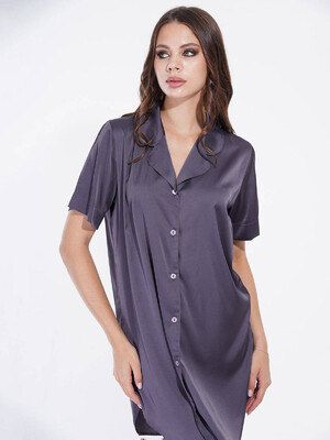 Купить Шелковый короткий халат на пуговицах VIENETTA 1612055330 в Украина в Lingerie.ua - Одяг для дому та відпочинку, Фото 8