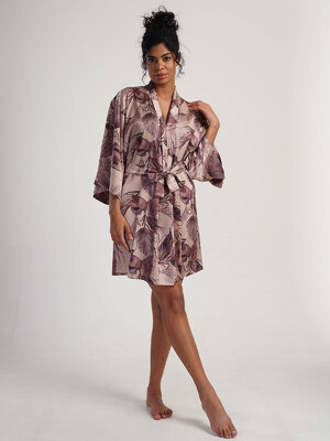 Купить Шовковий короткий халат кімоно VIENETTA 1617005333 в Украина в Lingerie.ua - Одяг для дому та відпочинку, Фото 5