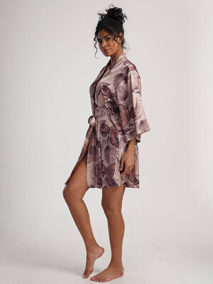 Купить Шовковий короткий халат кімоно VIENETTA 1617005333 в Украина в Lingerie.ua - Одяг для дому та відпочинку, Фото 6