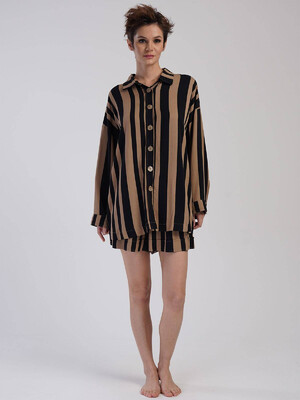 Купить Штапельний жіночий костюм із сорочки та шортів VIENETTA PLUS 3114512923 в Украина