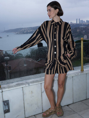 Купить Штапельный женский костюм из рубашки и шорт VIENETTA PLUS 3114512923 в Украина в Lingerie.ua - Одяг для дому та відпочинку, Фото 12