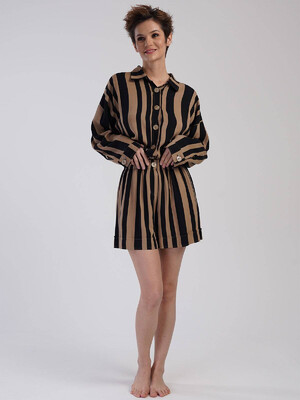 Купить Штапельный женский костюм из рубашки и шорт VIENETTA PLUS 3114512923 в Украина в Lingerie.ua - Одяг для дому та відпочинку, Фото 10