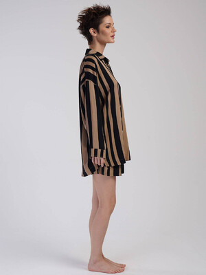 Купить Штапельный женский костюм из рубашки и шорт VIENETTA PLUS 3114512923 в Украина в Lingerie.ua - Одяг для дому та відпочинку, Фото 7