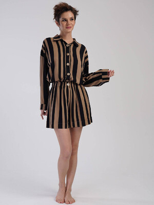 Купить Штапельный женский костюм из рубашки и шорт VIENETTA PLUS 3114512923 в Украина в Lingerie.ua - Одяг для дому та відпочинку, Фото 6