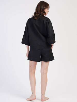 Купить Летний черный костюм с рубашкой и шортами VIENETTA PLUS 4010270000 в Украина в Lingerie.ua - Одяг для дому та відпочинку, Фото 5