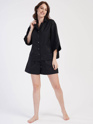 Купить Летний черный костюм с рубашкой и шортами VIENETTA PLUS 4010270000 в Украина в Lingerie.ua - Одяг для дому та відпочинку, Фото 6