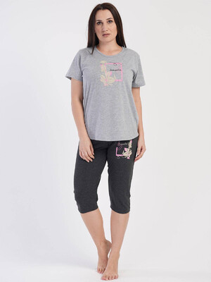 Купить Хлопковый домашний комплект с капри VIENETTA 3120540000 в Украина в Lingerie.ua - Одяг для дому та відпочинку, Видео