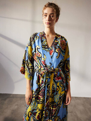 Купить Летний халат кимоно из купро с этническим принтом HAYS 36298 в Украина в Lingerie.ua - Одяг для дому та відпочинку, Фото 3