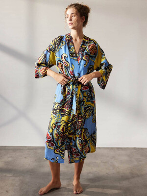 Купить Летний халат кимоно из купро с этническим принтом HAYS 36298 в Украина в Lingerie.ua - Одяг для дому та відпочинку, Фото 4