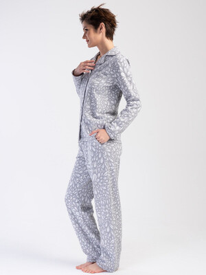 Купить Классическая женская пижама на пуговицах VIENETTA 4020340000 в Украина в Lingerie.ua - Одяг для дому та відпочинку, Фото 3