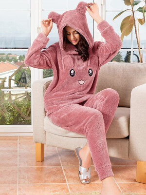 Купить Теплий плюшевий костюм із вушками COCOON О66-5055 в Украина в Lingerie.ua - Одяг для дому та відпочинку, Фото 3