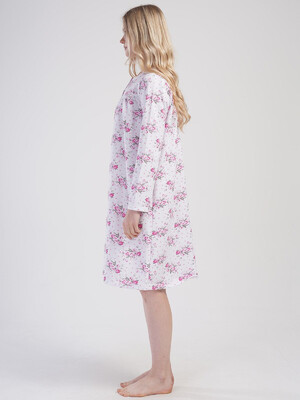 Купить Байковая ночная сорочка с длинным рукавом VIENETTA 1617093016 в Украина в Lingerie.ua - Одяг для дому та відпочинку, Фото 7