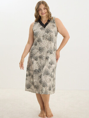 Домашняя туника большого размера из вискозы SEVIM 16219