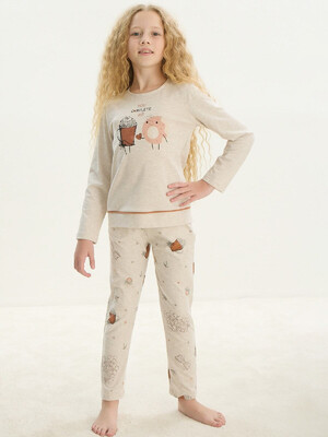 Купить Хлопковый детский домашний комплект с длинным рукавом SEVIM 8712 в Украина