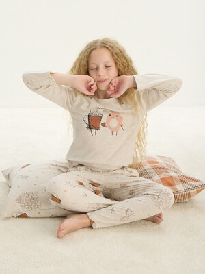 Купить Хлопковый детский домашний комплект с длинным рукавом SEVIM 8712 в Украина в Lingerie.ua - Одяг для дому та відпочинку, Фото 6